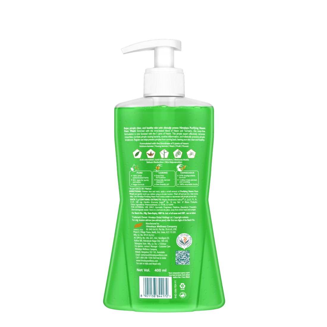 Himalaya Purifying Neem Face Wash 400 ml - Image 2