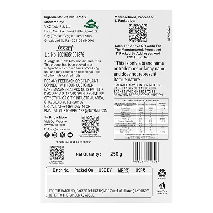 Nutraj Bakers Pride Walnut Kernels, 250g - Image 2