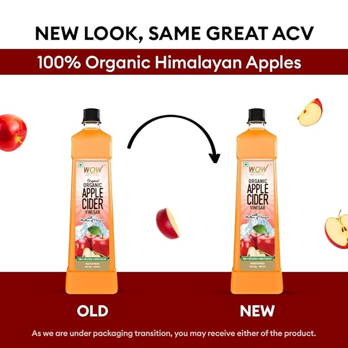 WOW Raw Apple Cider Vinegar - 400 ml - Image 2