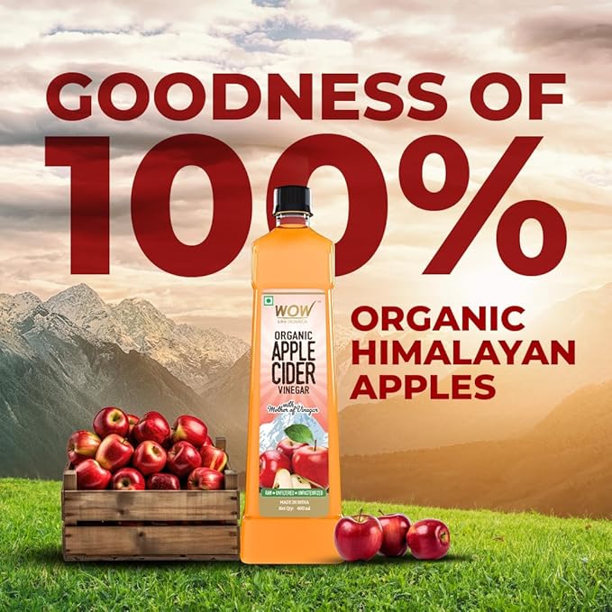 WOW Raw Apple Cider Vinegar - 400 ml - Image 4