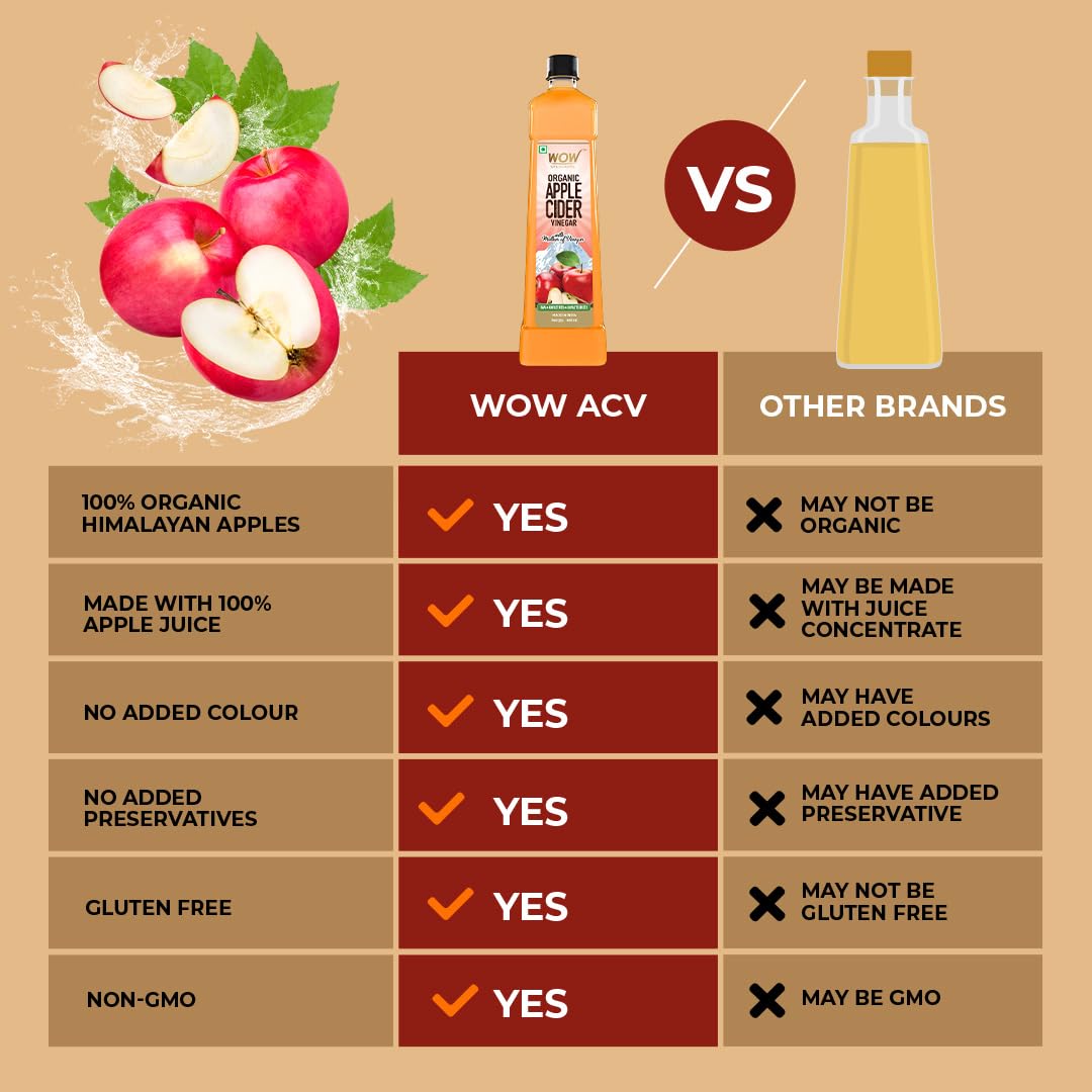 WOW Raw Apple Cider Vinegar - 400 ml - Image 7
