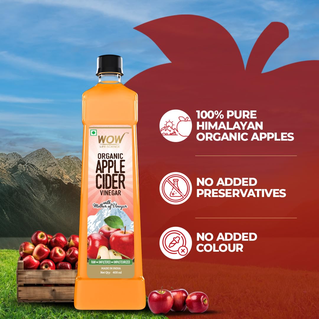 WOW Raw Apple Cider Vinegar - 400 ml - Image 8