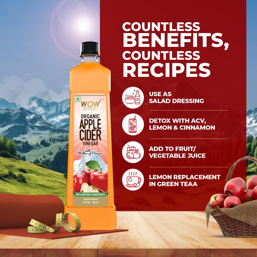 WOW Raw Apple Cider Vinegar - 400 ml - Image 10