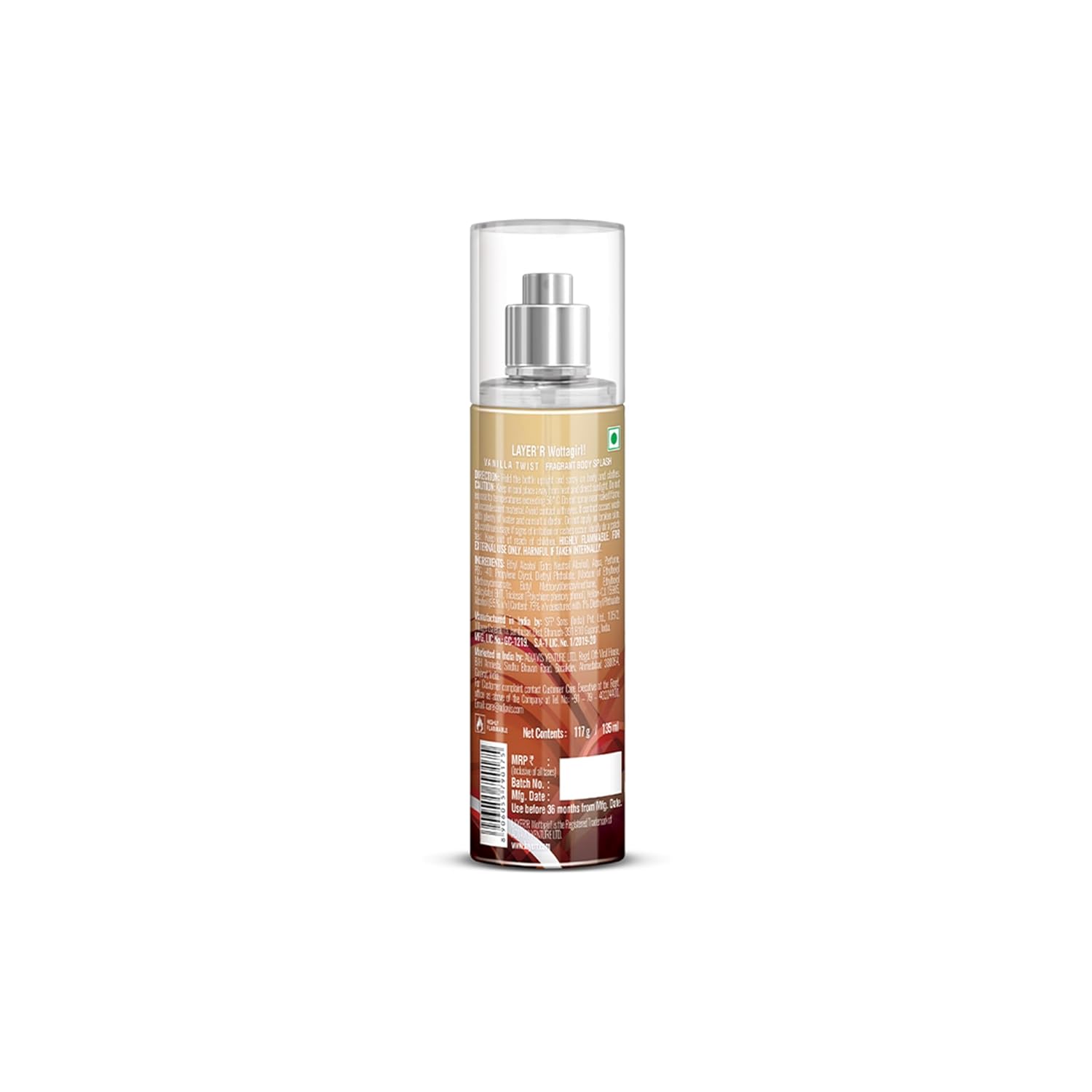 Layer'r Wottagirl Vanilla Twist Body Splash 135ml - Image 3