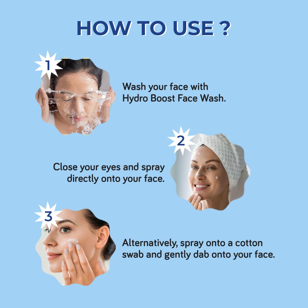 Moody 7D Hydro Burst Hydrating Face Mist & Essence Toner with Hyaluronic Acid Vitamin B5 & Rice Water for Hydrated & Plumped Skin | Face Mist for Soothing And Pore Tightening | Alcohol-Free Toner for Glowing Skin |100% Vegan | 72 Hour Hydration,110ml - Image 2