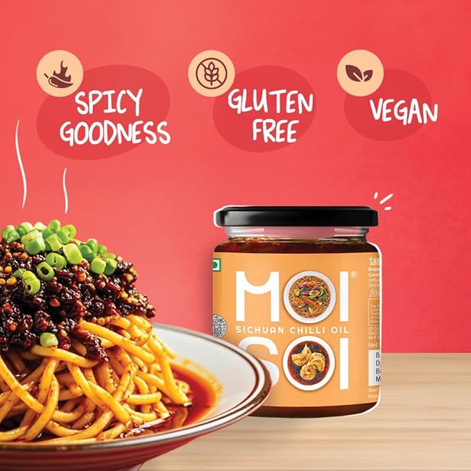 MOI SOI Sichuan Chilli Oil- (175gms | Vegan Friendly | No MSG | Dip with momos, pizza, noodles, snacks, etc.) - Image 4