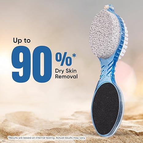 VEGA 4 in 1 Feet Pedicure Tools with Foot Scrubber, Pumice Stone, Foot Rasp and Black Emery for Home Foot Care, Soft Care | Foot File Callus Remover - Multi Purpose Pedicure & Manicure Tool - Image 4