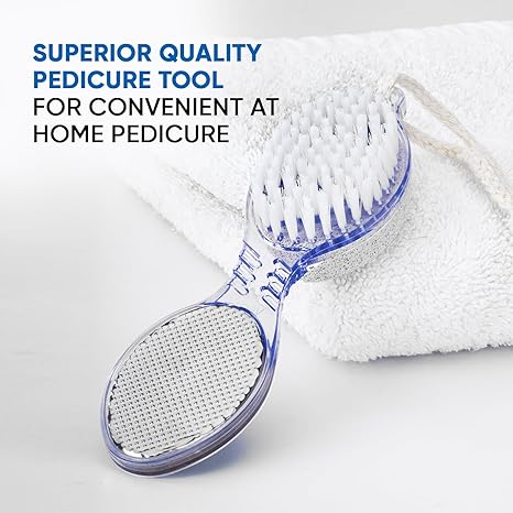 VEGA 4 in 1 Feet Pedicure Tools with Foot Scrubber, Pumice Stone, Foot Rasp and Black Emery for Home Foot Care, Soft Care | Foot File Callus Remover - Multi Purpose Pedicure & Manicure Tool - Image 5
