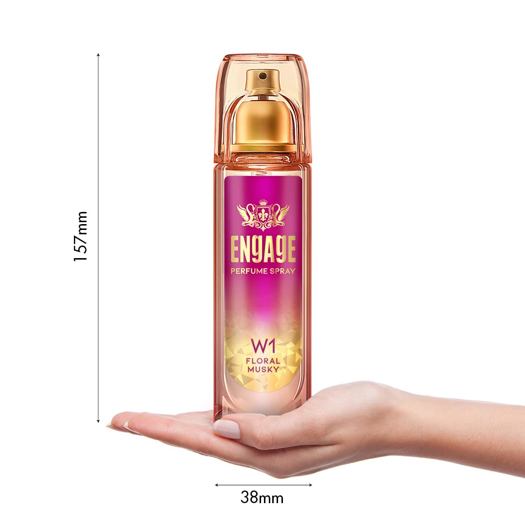 Engage W1 Perfume Spray For Women, Fruity and Floral, Skin Friendly, 120ml - Image 2