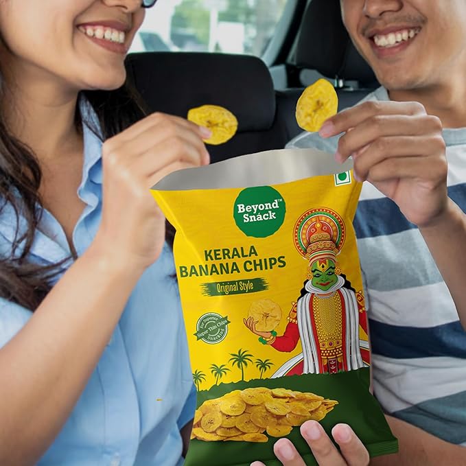 Beyond Snack Nendran Kerala Banana Chips | Combo pack (Original salted, Peri Peri, Sour cream Onion & Parsley)| Thin Crunchy Crispy Snack |300g (100g*3packs) - Image 5