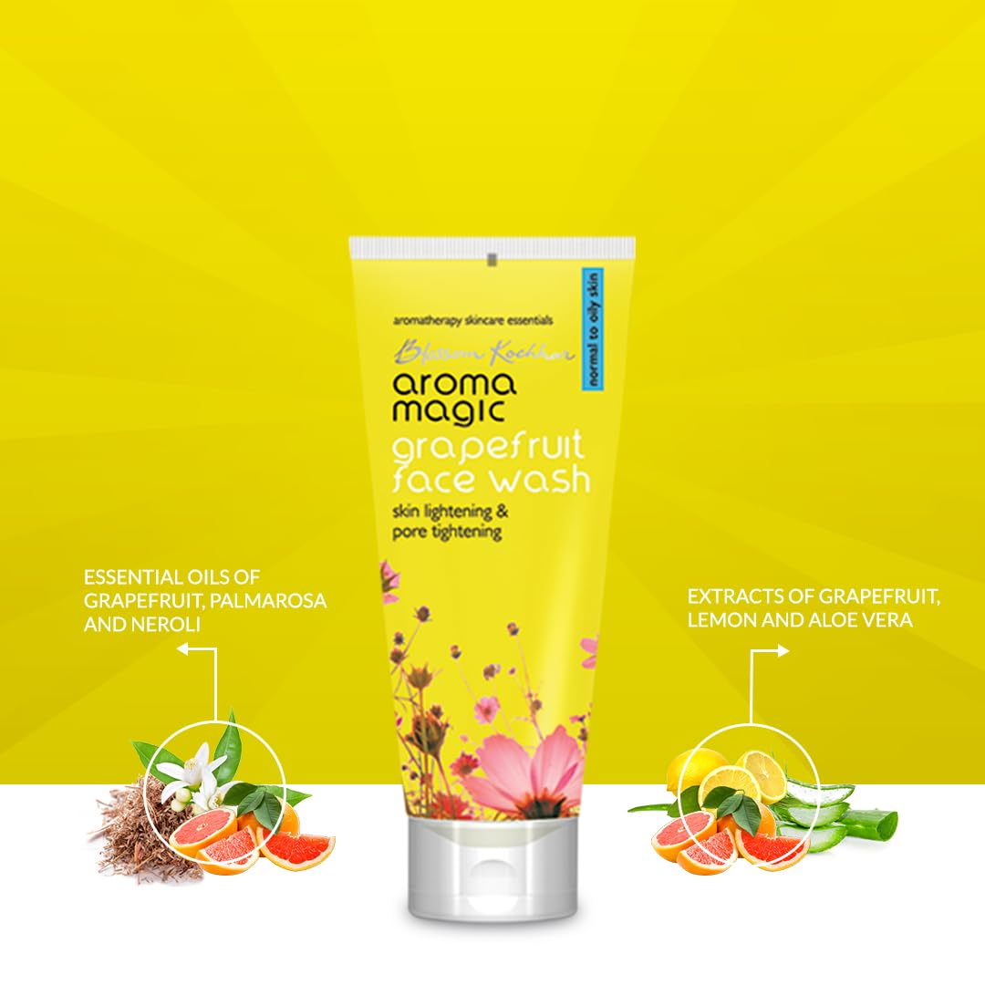 Aroma Magic Grapefruit Face Wash for Brightening & Pore tightening | For Oily Skin | 100 ml | Pack of 1 - Image 2