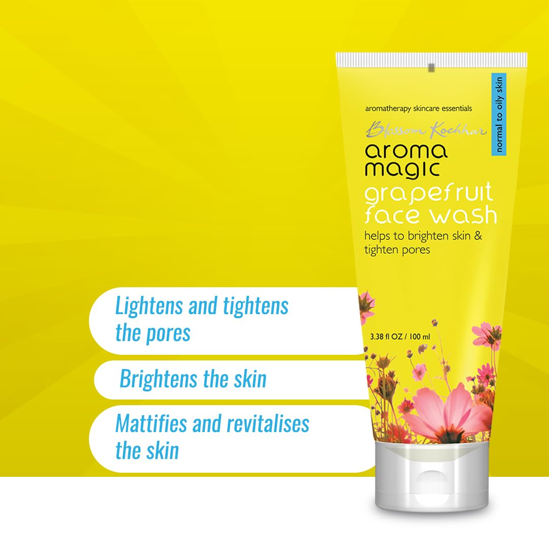 Aroma Magic Grapefruit Face Wash for Brightening & Pore tightening | For Oily Skin | 100 ml | Pack of 1 - Image 4