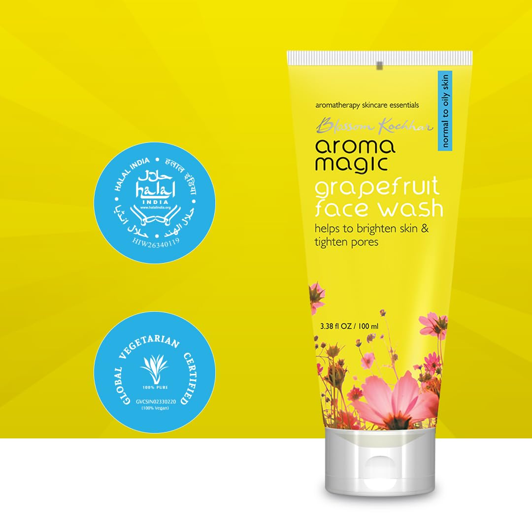 Aroma Magic Grapefruit Face Wash for Brightening & Pore tightening | For Oily Skin | 100 ml | Pack of 1 - Image 5