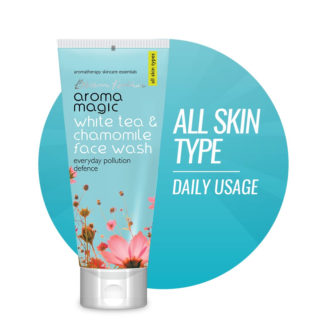 Aroma Magic Everyday Pollution Defence White Tea & Chamomile Face Wash| with Soya Milk Extracts| All Skin -100 ml Pack Of 1 - Image 4
