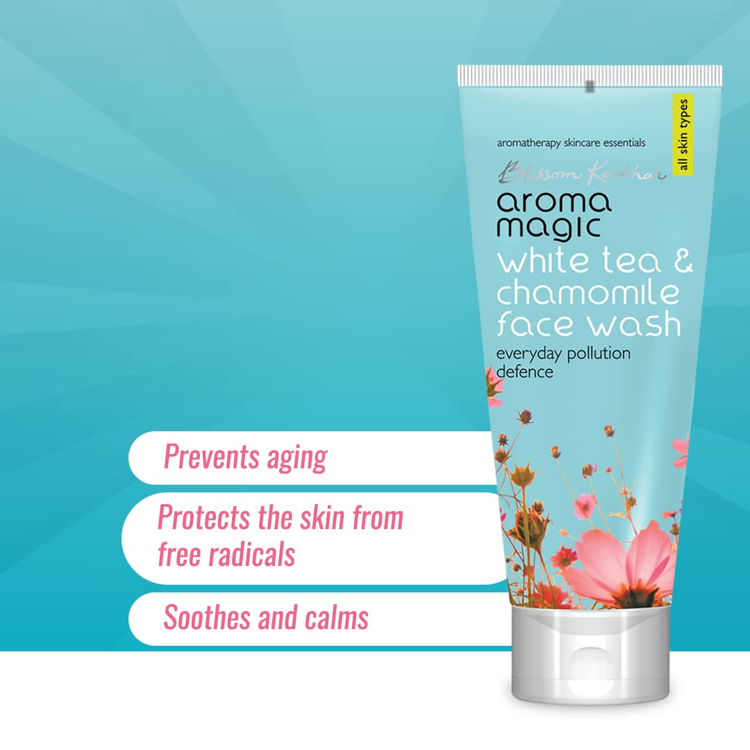 Aroma Magic Everyday Pollution Defence White Tea & Chamomile Face Wash| with Soya Milk Extracts| All Skin -100 ml Pack Of 1 - Image 7