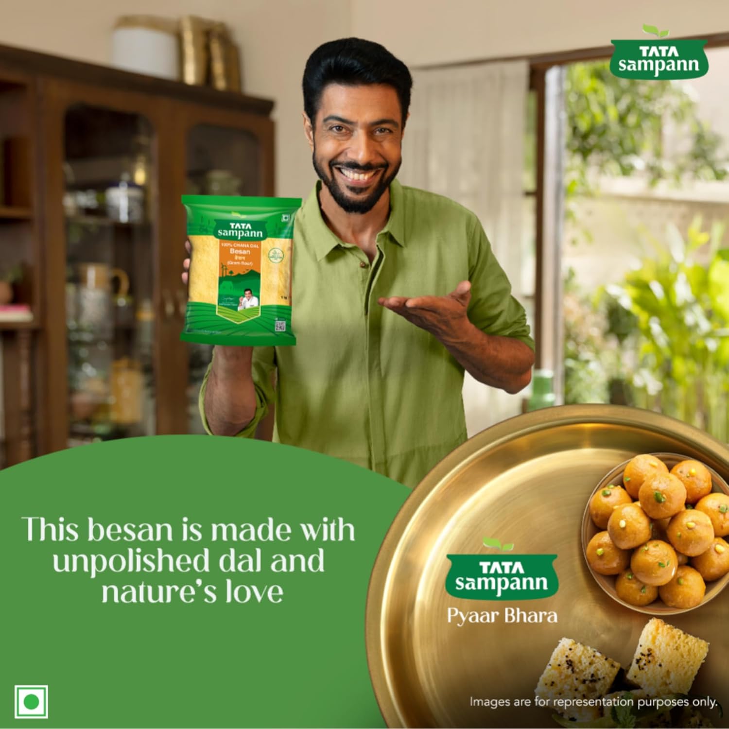 Tata Sampann 100% Chana Dal Fine Besan, Gram Flour, 500g - Image 8