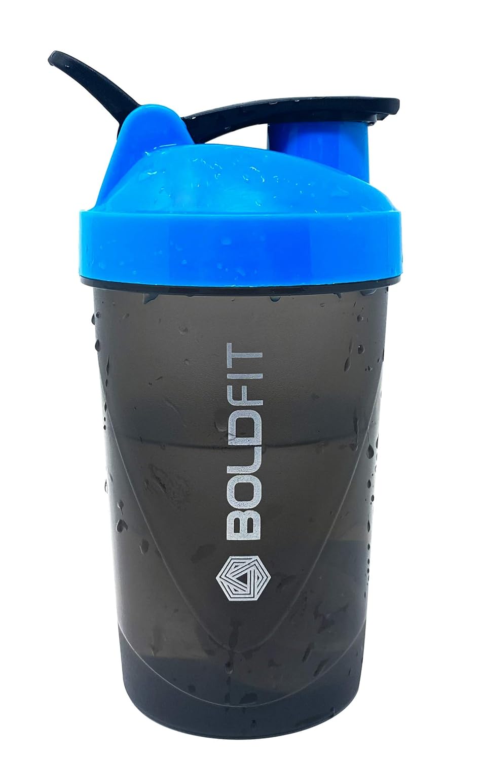 Boldfit shaker for gym leakproof gym shaker bottle ideal for Protein, Pre Workout, Bcaas sports bottle Workout water sipper for men, Plastic, 500 ML, Blue - Image 1