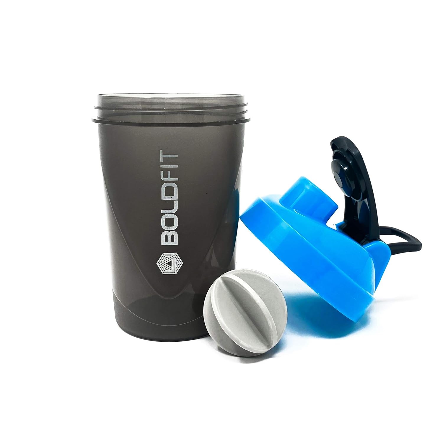 Boldfit shaker for gym leakproof gym shaker bottle ideal for Protein, Pre Workout, Bcaas sports bottle Workout water sipper for men, Plastic, 500 ML, Blue - Image 3