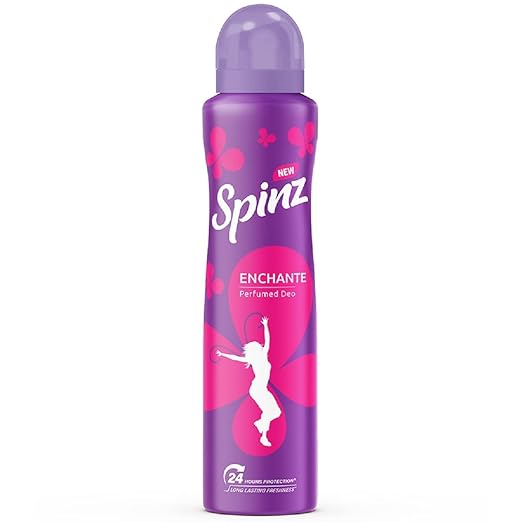 Spinz Enchante Perfumed Deo for Women, with International Fragrances for Long Lasting Freshness and 24 Hours Protection from Odour causing Bacteria, 150ml - Image 1