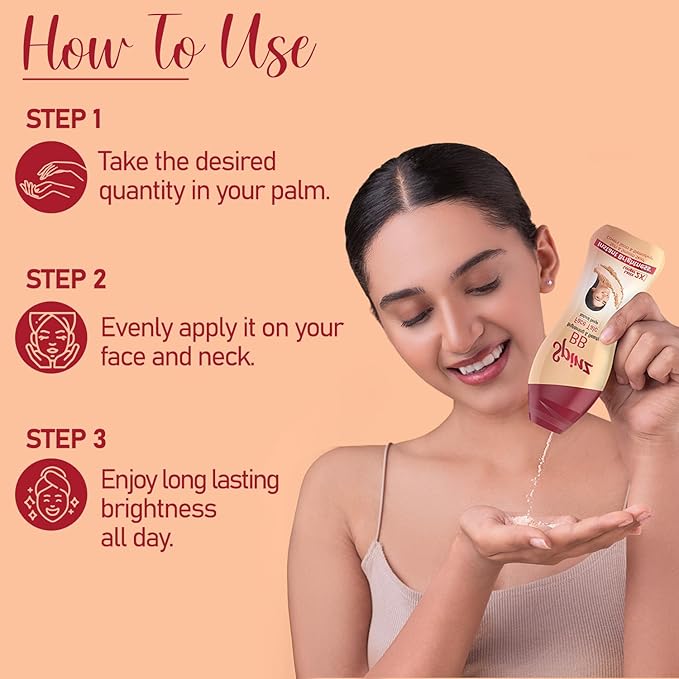 Spinz BB Brightening & Beauty Face Talc for Instant Brightness that Lasts 2X Longer, Covers Dark Spots and Blemishes, Gives Soft and Smooth Skin, (Natural Beige) - 80 g - Image 4