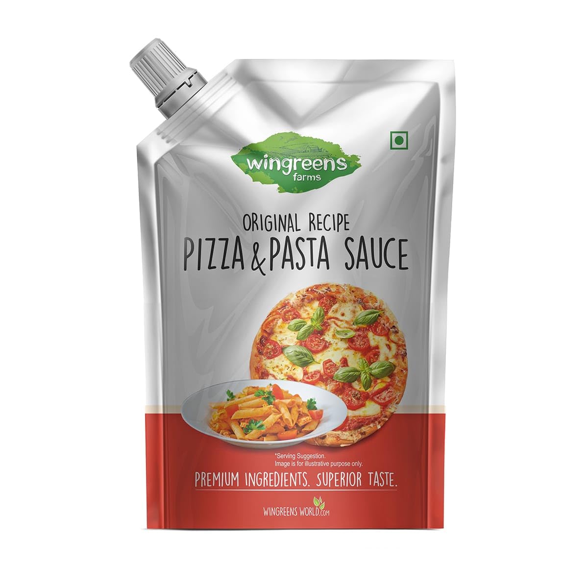 Wingreens Farms- Pizza 'N' Pasta Sauce, 450g, Pack of 1 - Image 1