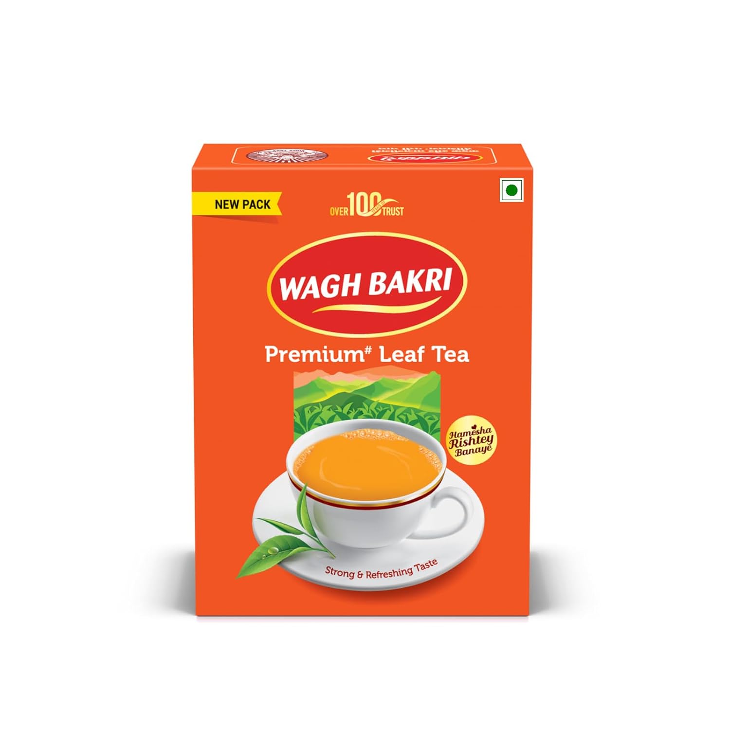 Wagh Bakri Leaf Tea Carton Pack, 250 Grams -Assam - Image 1
