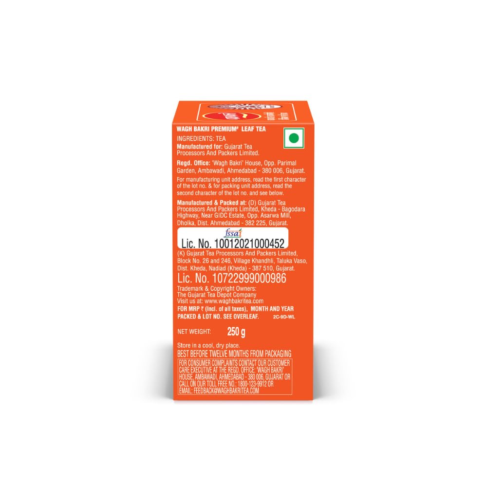 Wagh Bakri Leaf Tea Carton Pack, 250 Grams -Assam - Image 4