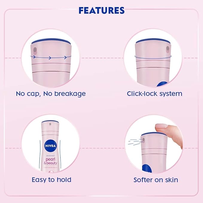 Nivea Pearly And Beauty Deodorant 48Hours, 150Ml - Image 5