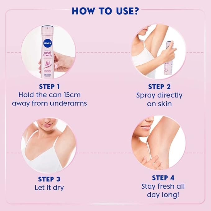 Nivea Pearly And Beauty Deodorant 48Hours, 150Ml - Image 6