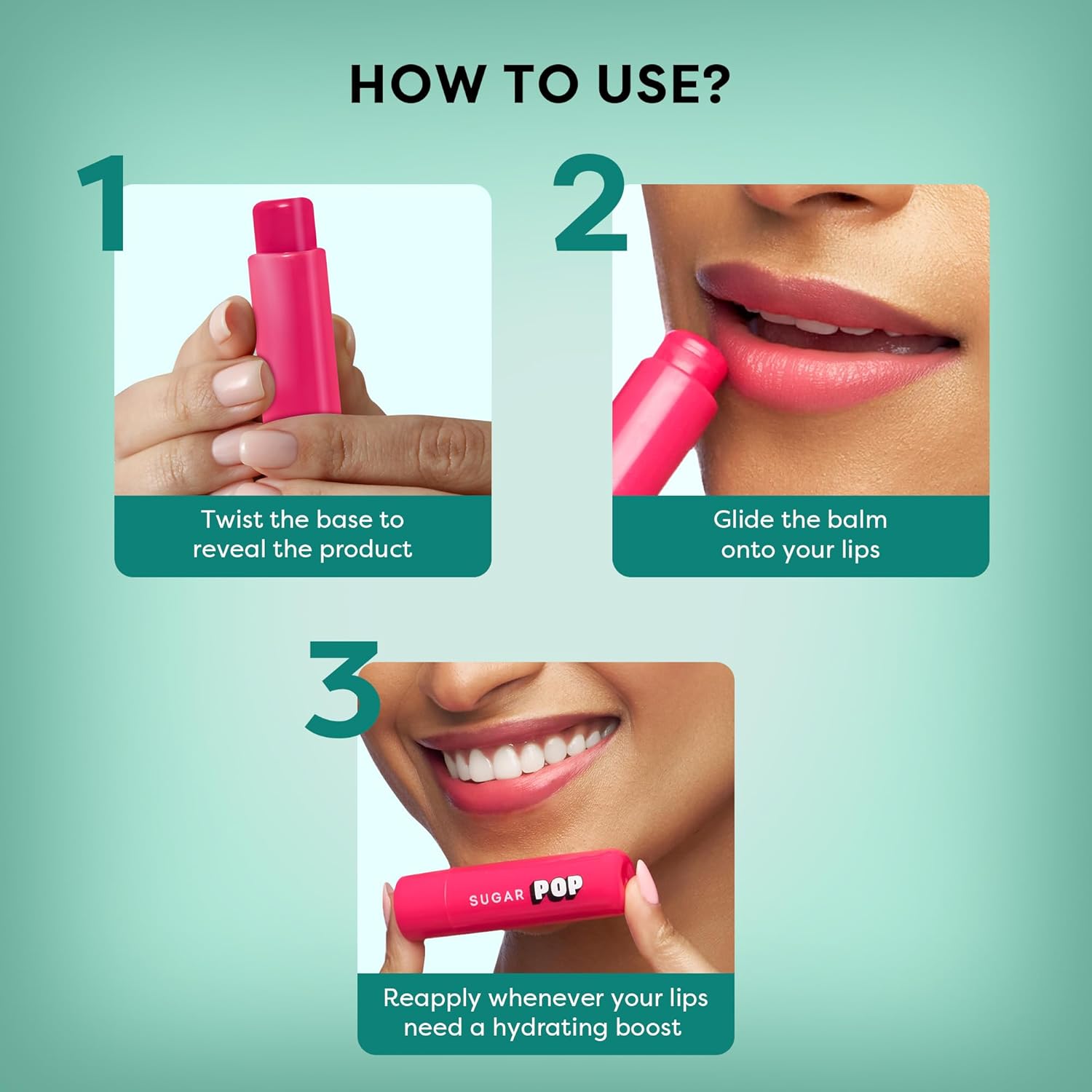 SUGAR POP Nourishing Lip Balm Castor Oil - Image 4