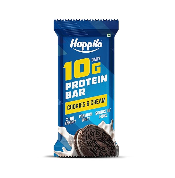 Happilo Premium Cookies & Cream Protein Bar 50g - Image 1