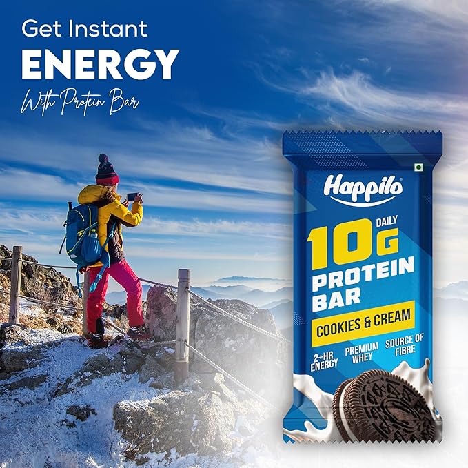 Happilo Premium Cookies & Cream Protein Bar 50g - Image 5