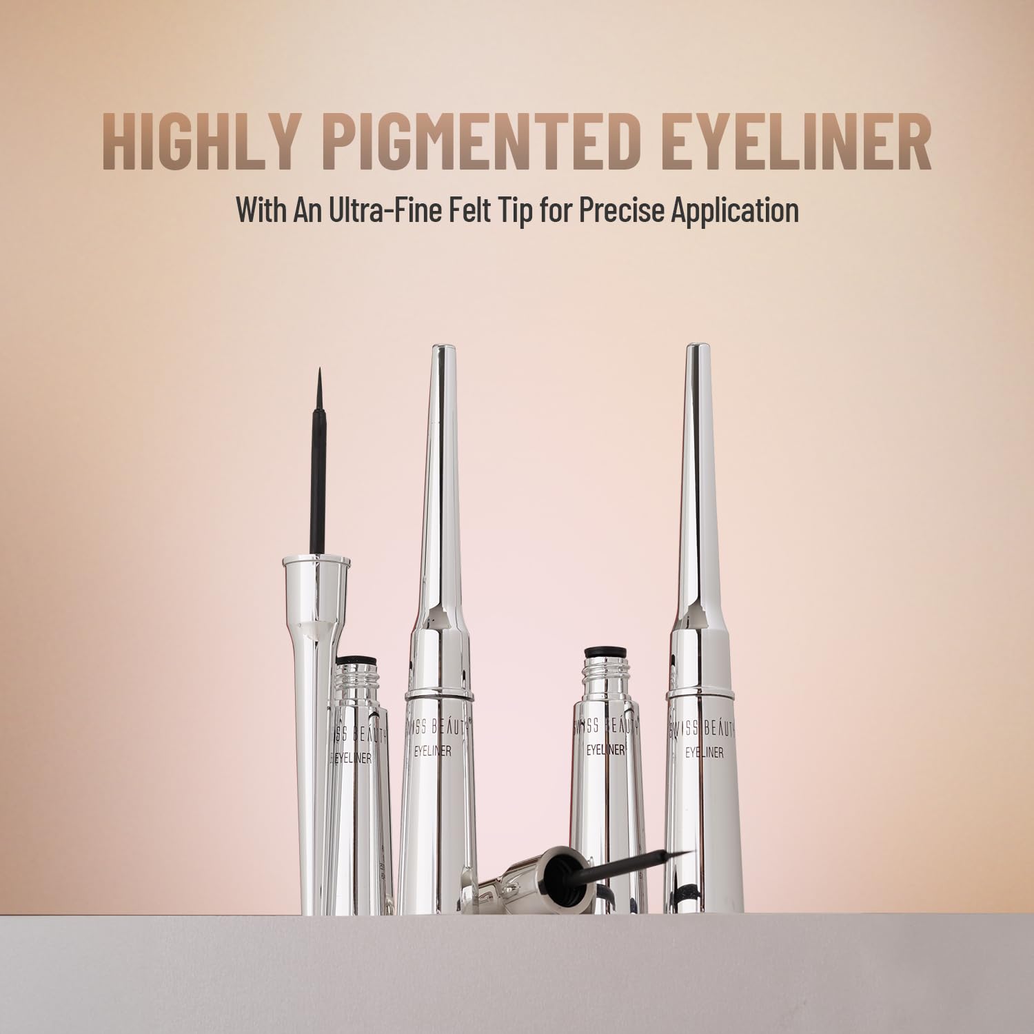 SWISS BEAUTY Eyeliner, Eye MakeUp, Black, 7ml - Image 5