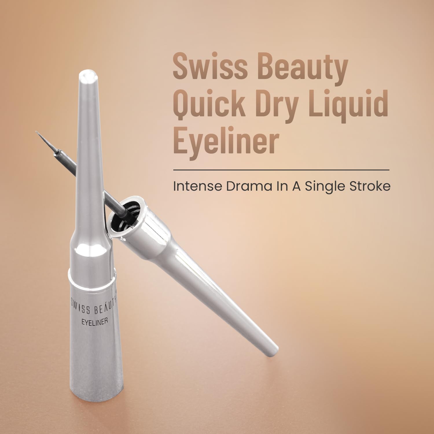 SWISS BEAUTY Eyeliner, Eye MakeUp, Black, 7ml - Image 6