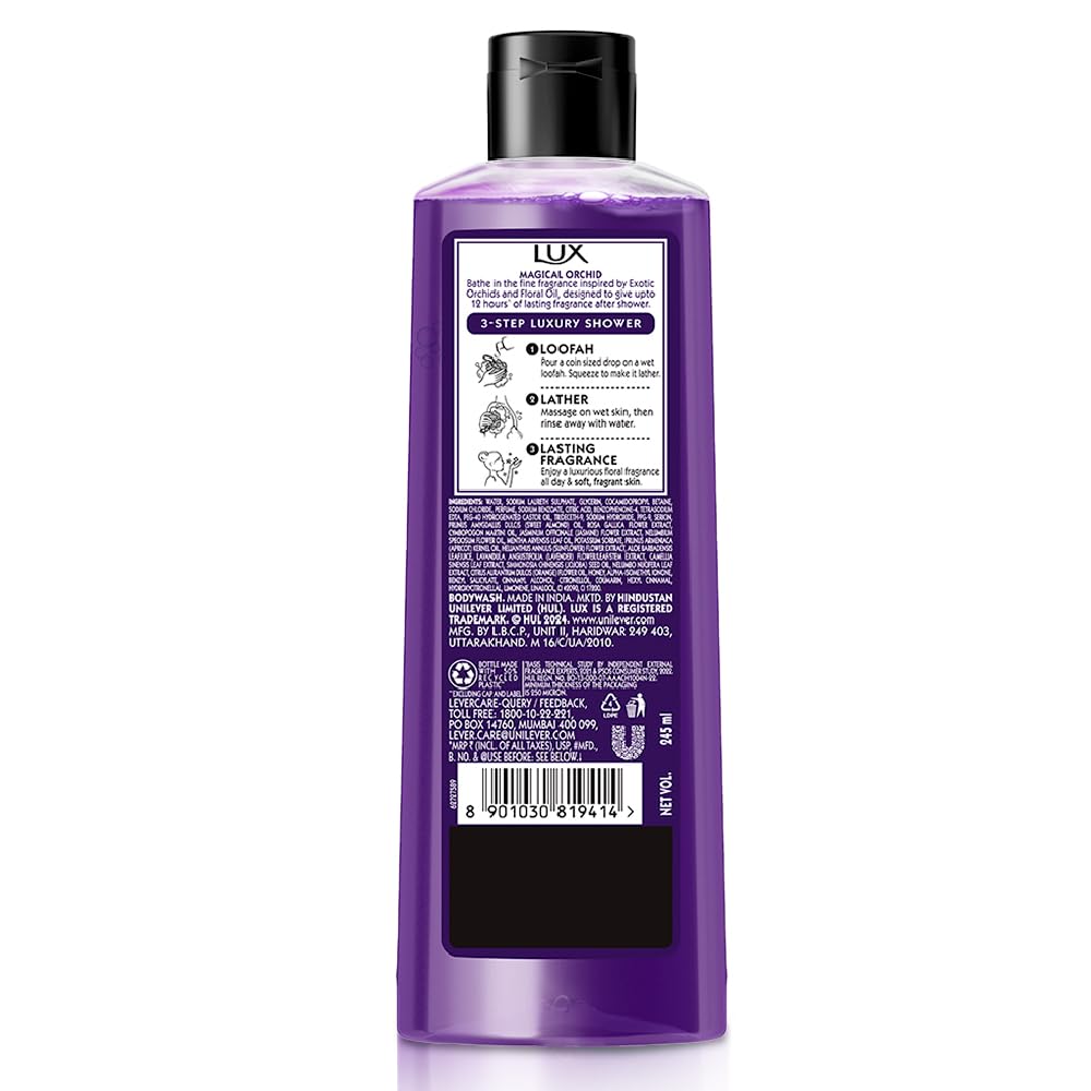 Lux Magical Orchid bodywash with Black Orchid & Juniper Oil 245 ml - Image 3