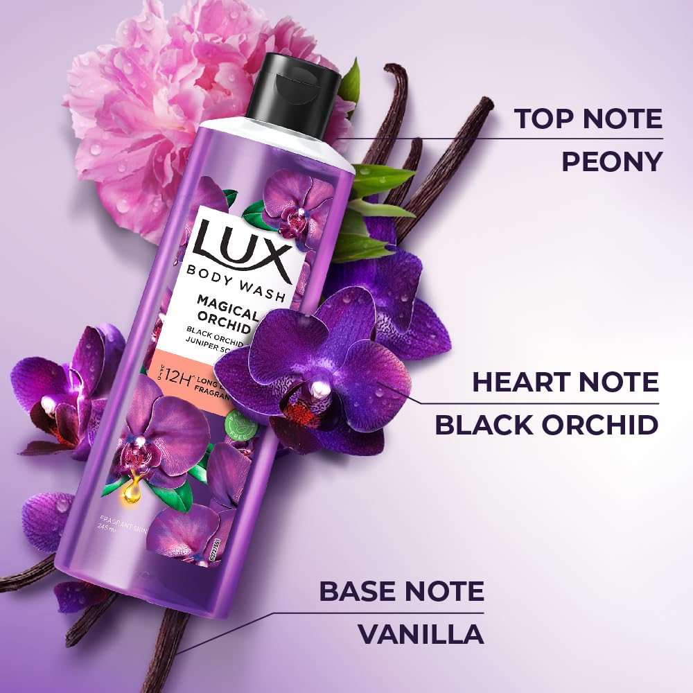 Lux Magical Orchid bodywash with Black Orchid & Juniper Oil 245 ml - Image 6