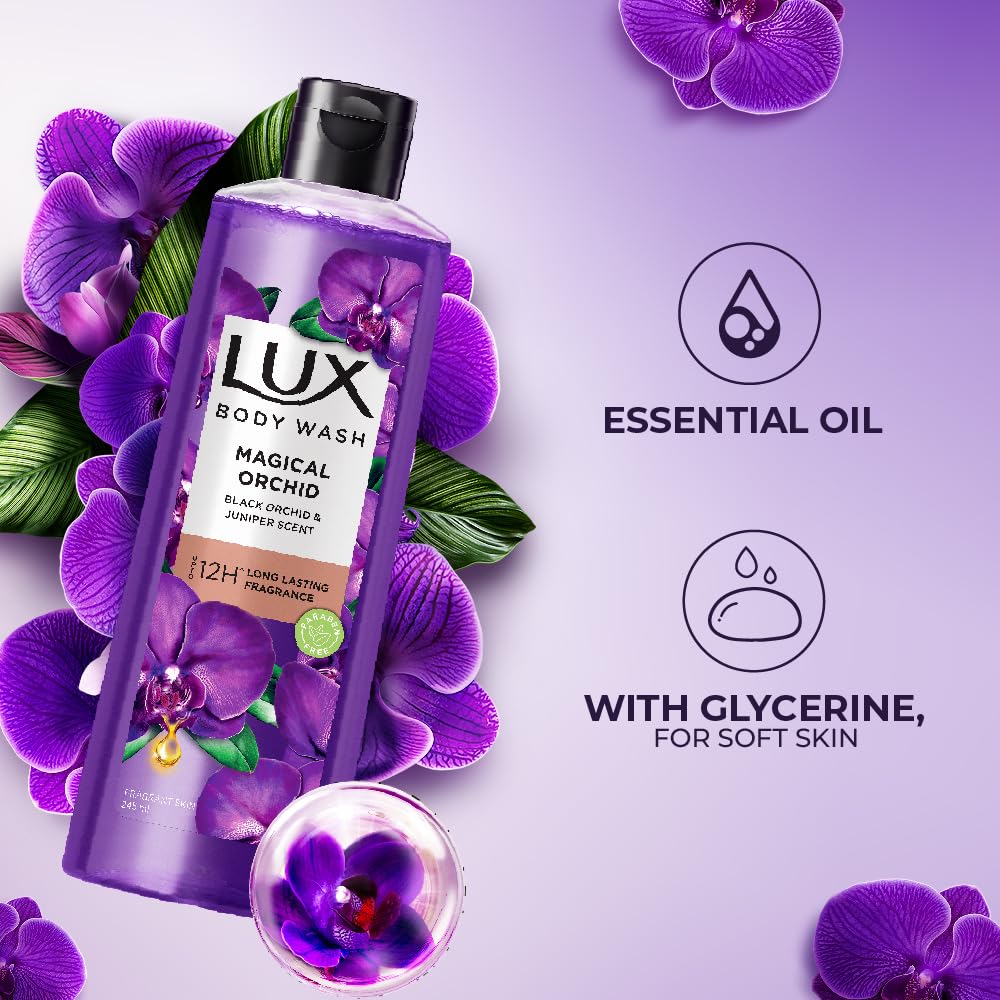 Lux Magical Orchid bodywash with Black Orchid & Juniper Oil 245 ml - Image 9