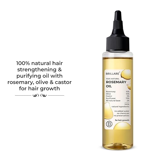 BRILLARE Rosemary Hair Oil for Healthy Hair, 100ml - Image 2