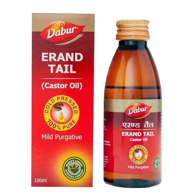 Dabur Erand Tail: 100% Pure Cold Pressed Castor Oil -100ml - Image 1