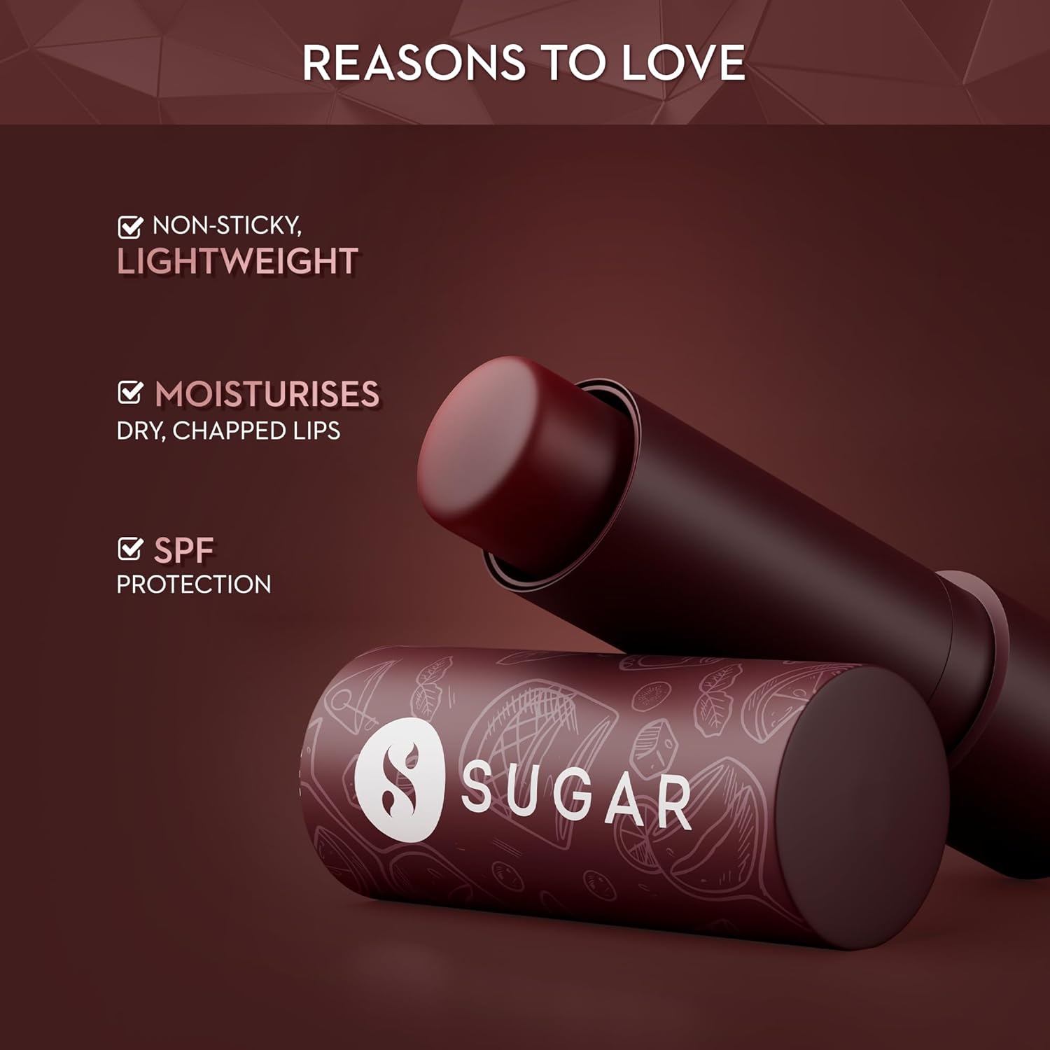 SUGAR Cosmetics Tipsy Lips Moisturing Balm with Vitamin E, Shea Butter and Jojoba Oil - Image 2