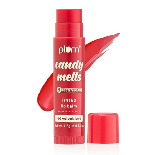 Plum Candy Melts Red Velvet Love Tinted Lip Balm Moisturizes & Nourishes 4.5g - Image 1