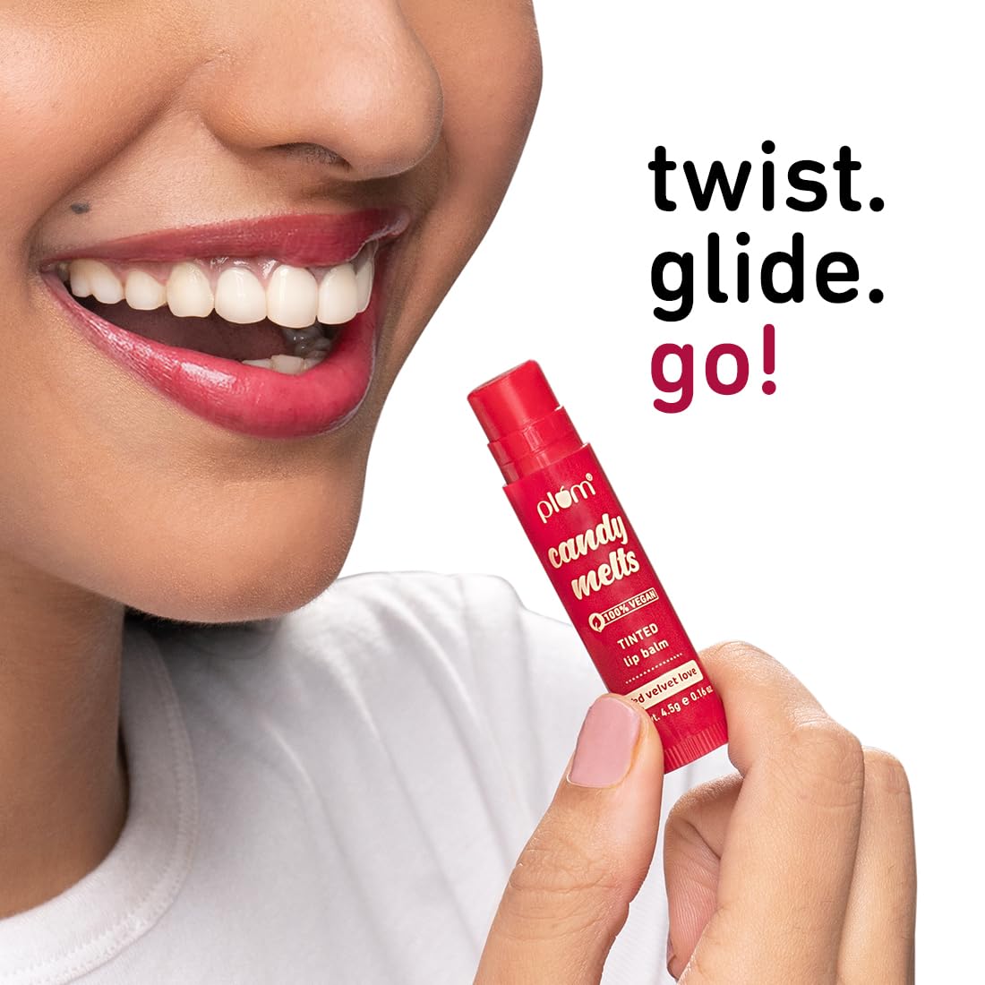 Plum Candy Melts Red Velvet Love Tinted Lip Balm Moisturizes & Nourishes 4.5g - Image 6