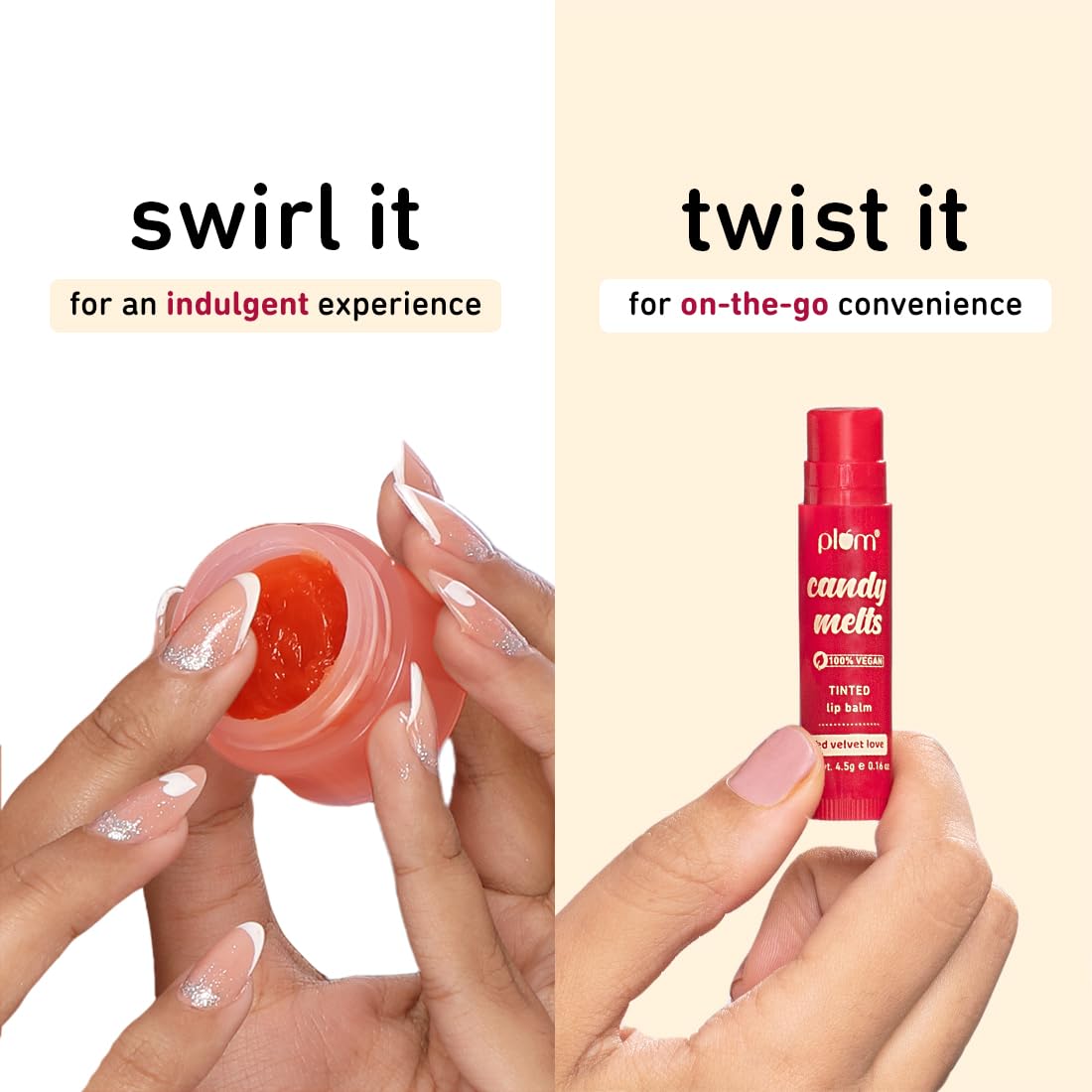 Plum Candy Melts Red Velvet Love Tinted Lip Balm Moisturizes & Nourishes 4.5g - Image 7