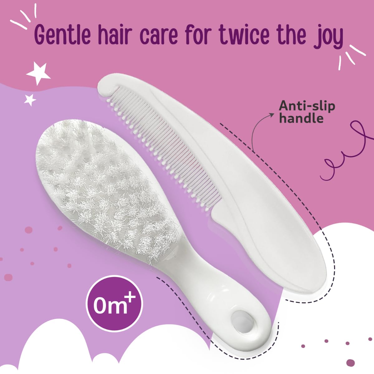 LuvLap Elegant Baby Comb & Brush Set - Image 4