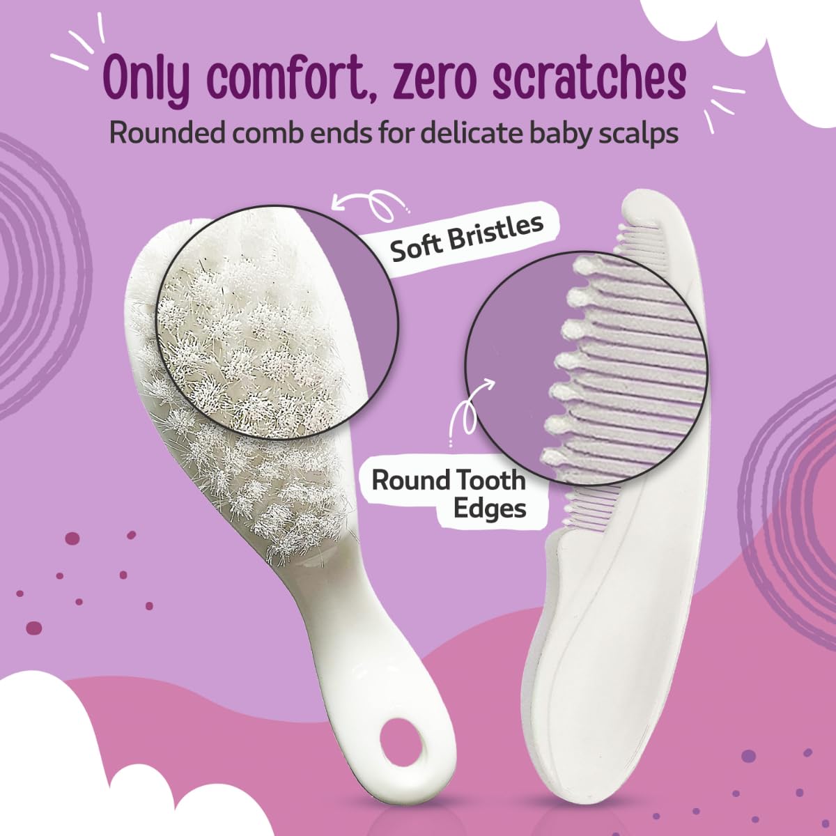 LuvLap Elegant Baby Comb & Brush Set - Image 5