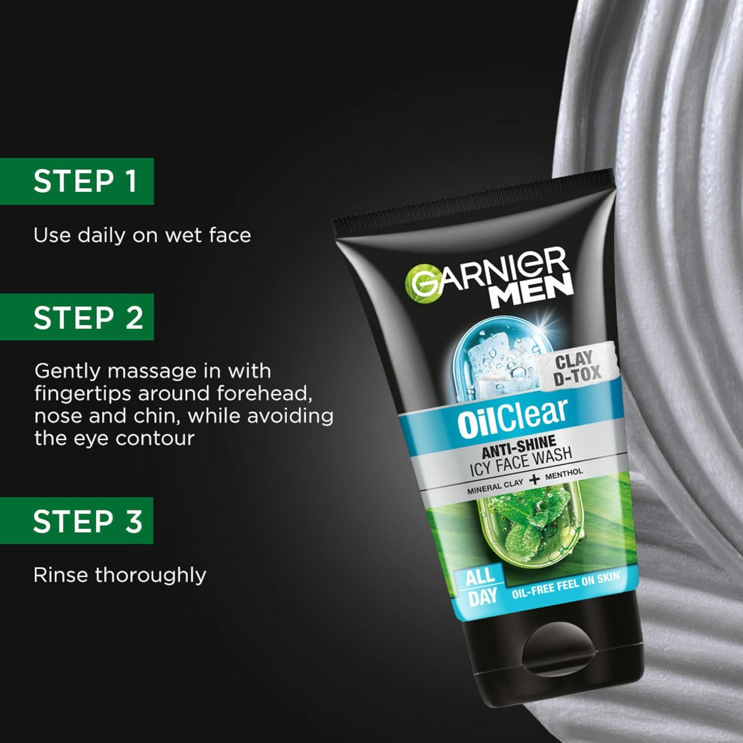 Garnier Men Oil Clear Clay D-Tox Deep Cleansing - Image 2