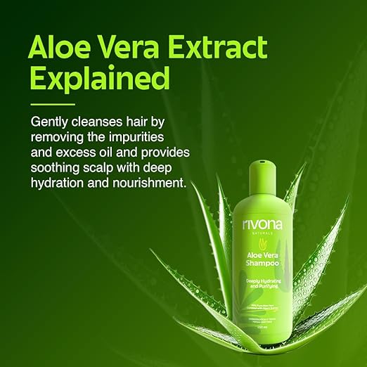 Rivona Naturals 99% Silky & Stronger Aloe vera & Neem Hair Shampoo, For Damaged, Dry and Frizzy Hair 250ml - Image 3