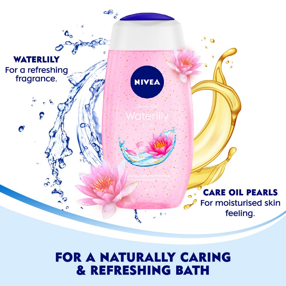NIVEA Waterlily & Oil 250ml Body Wash - Image 3