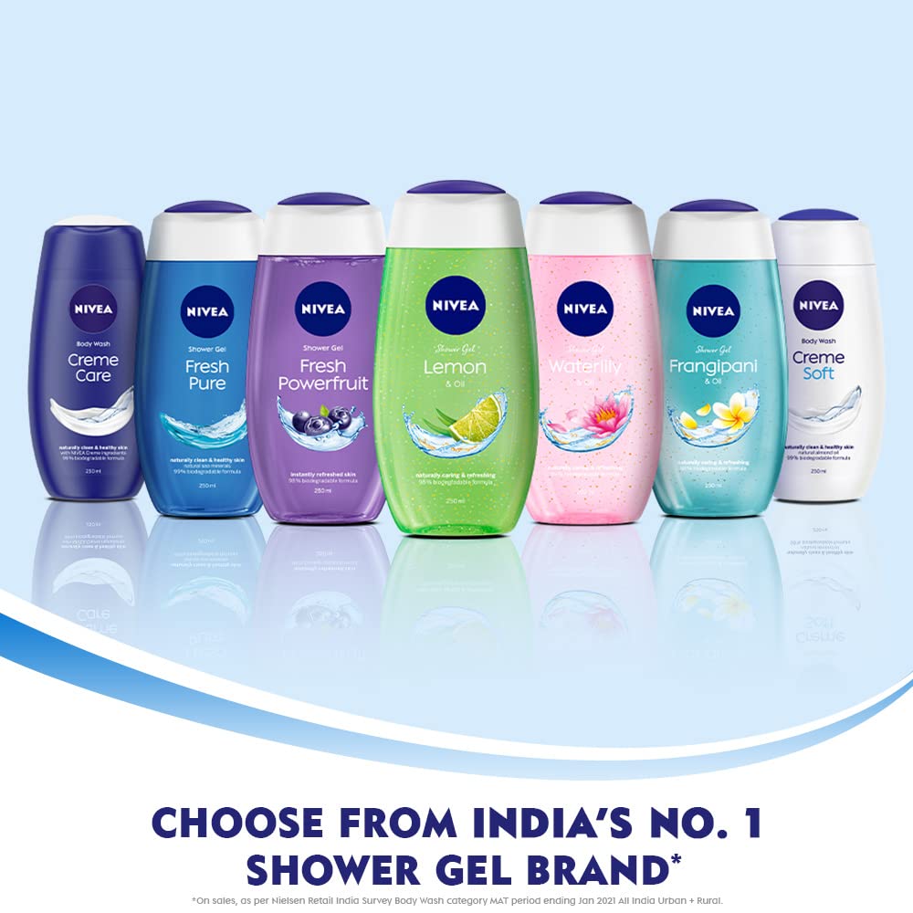 NIVEA Waterlily & Oil 250ml Body Wash - Image 5