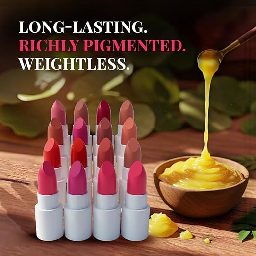 Just Herbs Herb Enriched Ayurvedic Lipstick Shade Sampler Kit, pack of 16 - Image 4